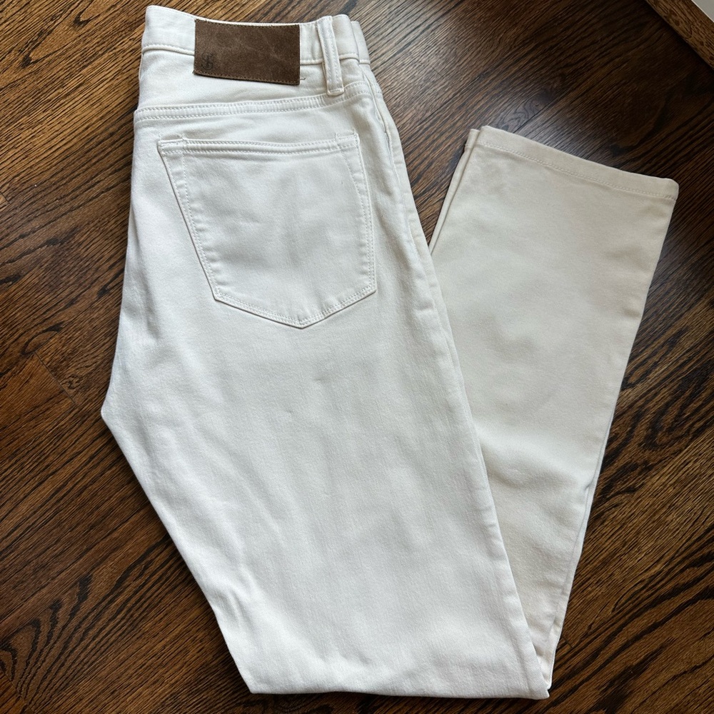 Men’s Todd Snyder Cream Denim Size 28x32 Slim